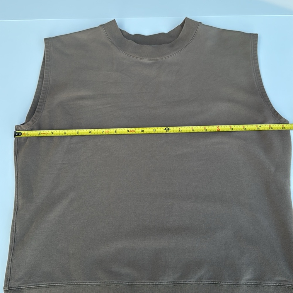 MM Lafleur truffle brown light French terry top, XL - Picture 6 of 6